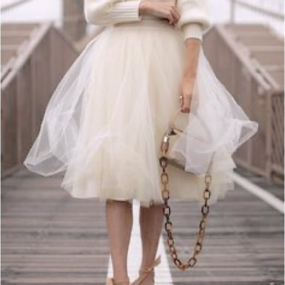 Anthropologie tulle and satin skirt